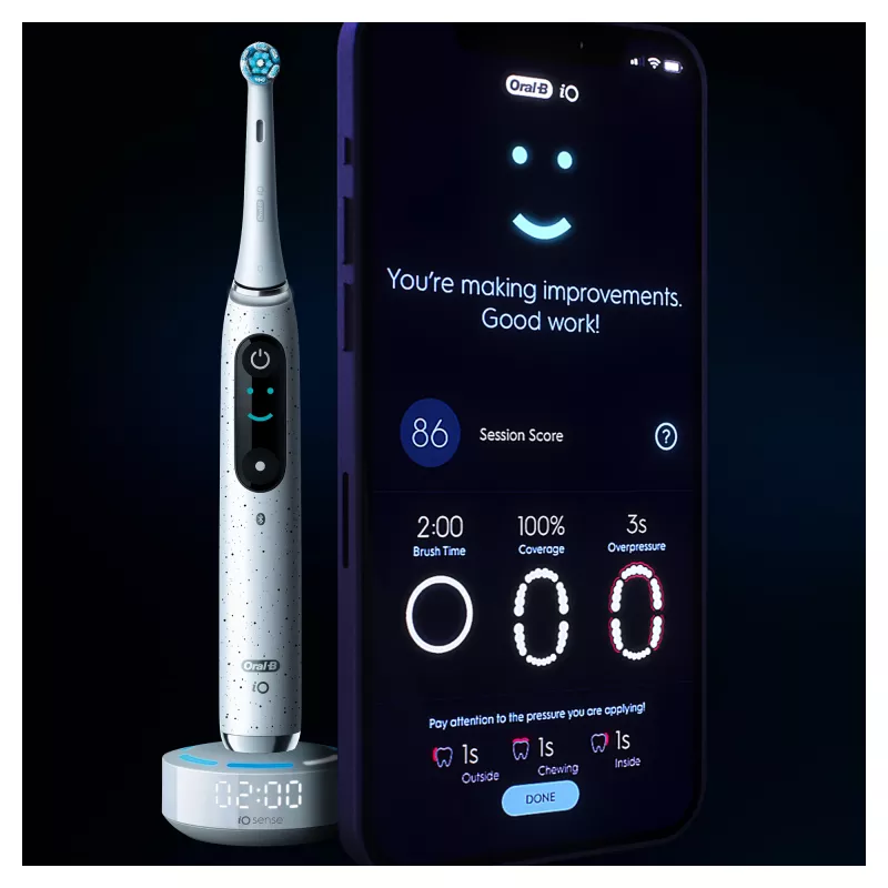 Oral-B iO Series 10 Erwachsene rotierend-oszillierende Zahnbürste Weiß