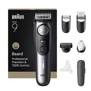 Braun BeardTrimmer 9 BT9520 Barttrimmer Batterie 52 2 cm Nass & Trocken Schwarz, Grau