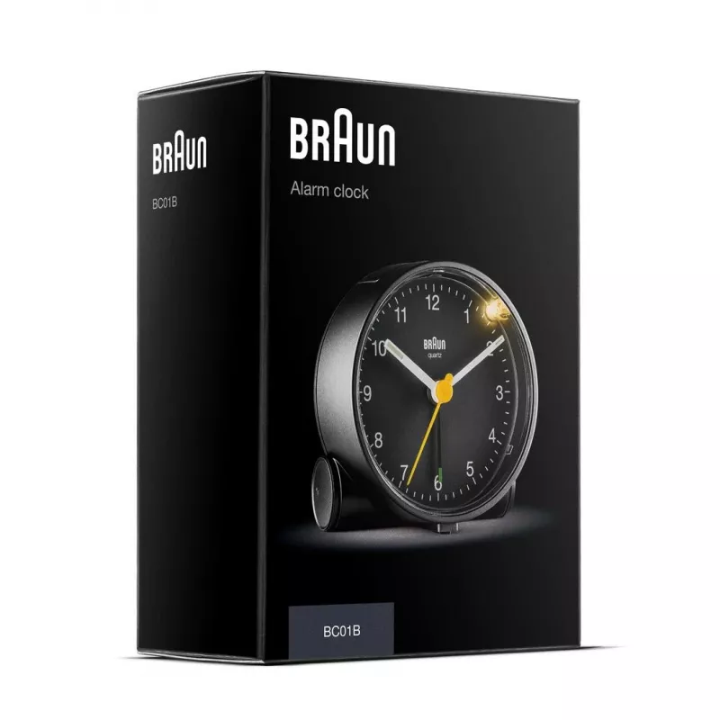 Braun BC01B Quarz-Wecker Schwarz