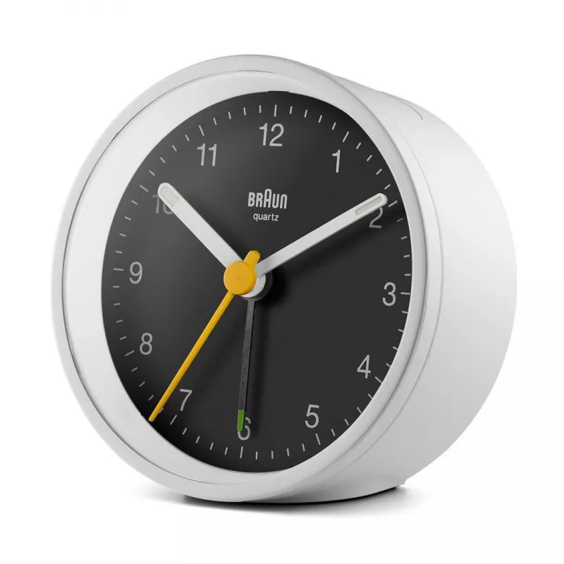 Braun BC12WB Quarzwecker Schwarz, Weiß