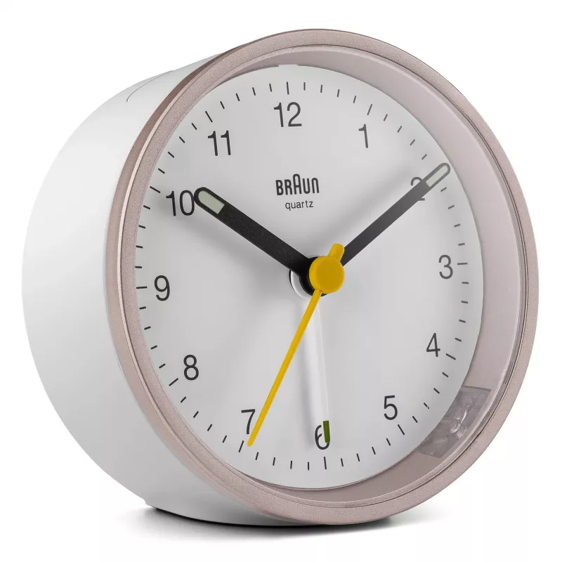 Braun BC12 Quarz-Wecker Pink, Weiß