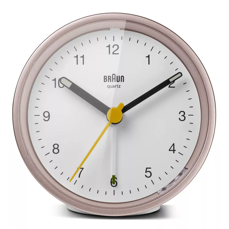 Braun BC12 Quarz-Wecker Pink, Weiß