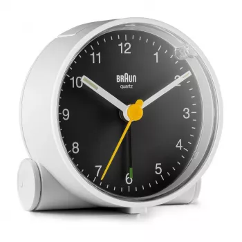 Braun BC01WB Quarz-Wecker Schwarz, Weiß