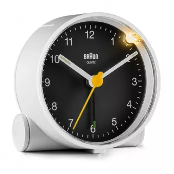 Braun BC01WB Quarz-Wecker Schwarz, Weiß