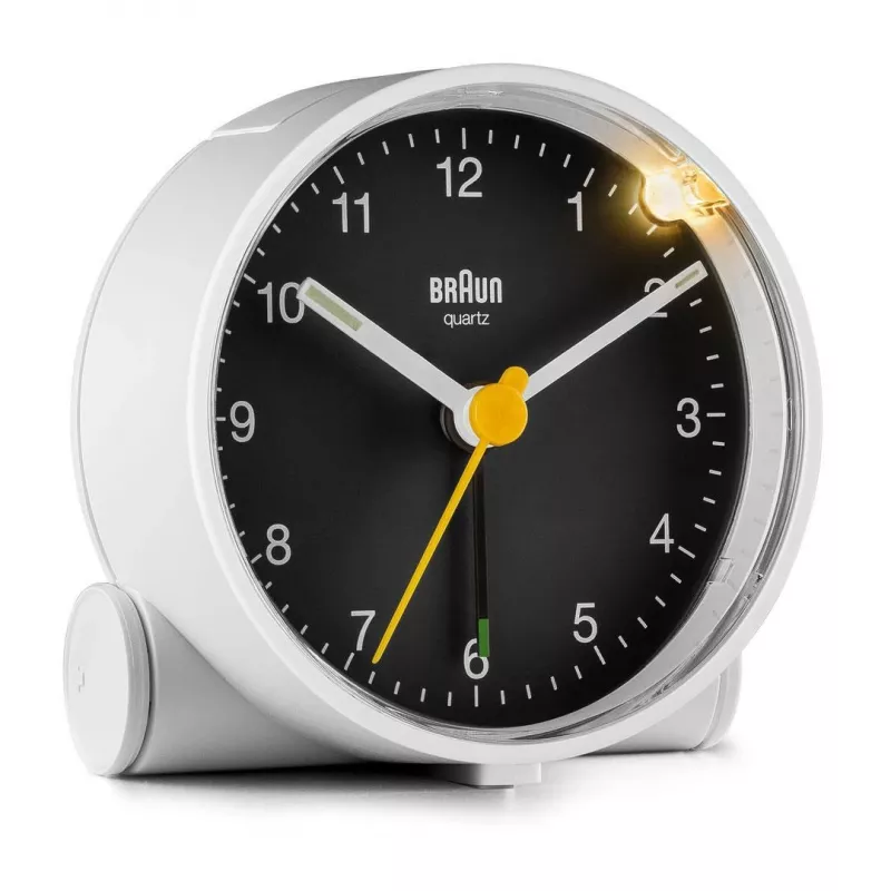Braun BC01WB Quarz-Wecker Schwarz, Weiß