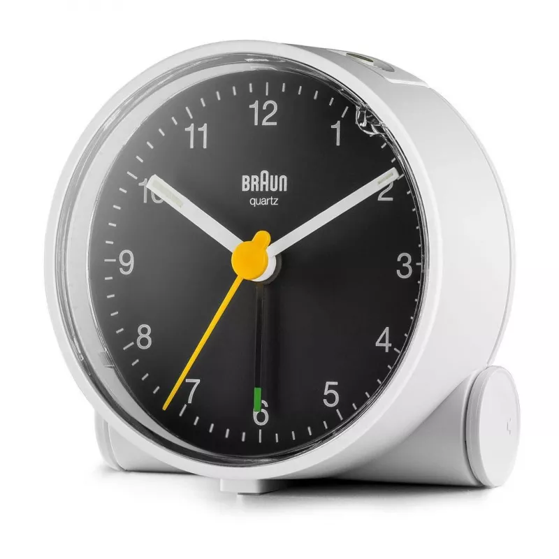 Braun BC01WB Quarz-Wecker Schwarz, Weiß