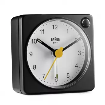 Braun BC02XBW Quarz-Wecker Schwarz, Weiß