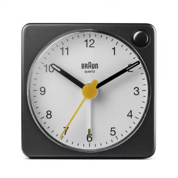 Braun BC02XBW Quarz-Wecker Schwarz, Weiß
