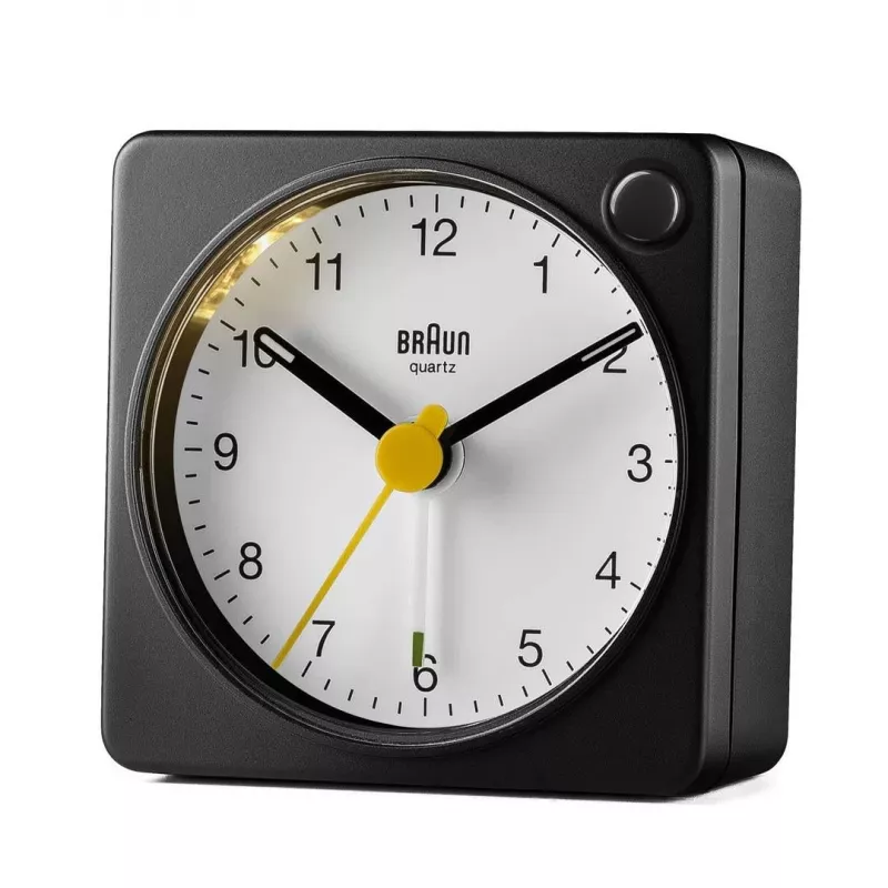 Braun BC02XBW Quarz-Wecker Schwarz, Weiß