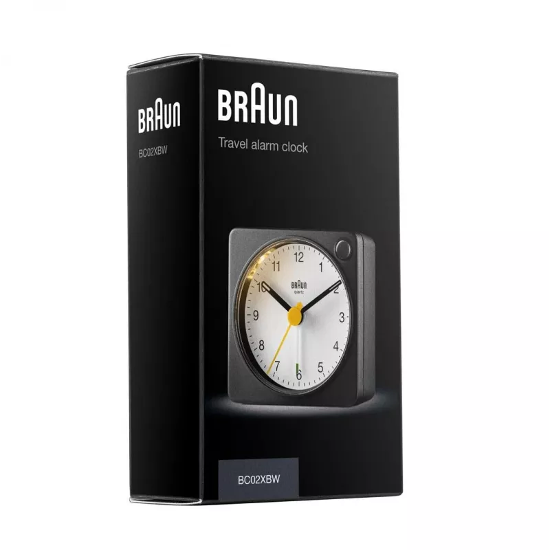Braun BC02XBW Quarz-Wecker Schwarz, Weiß