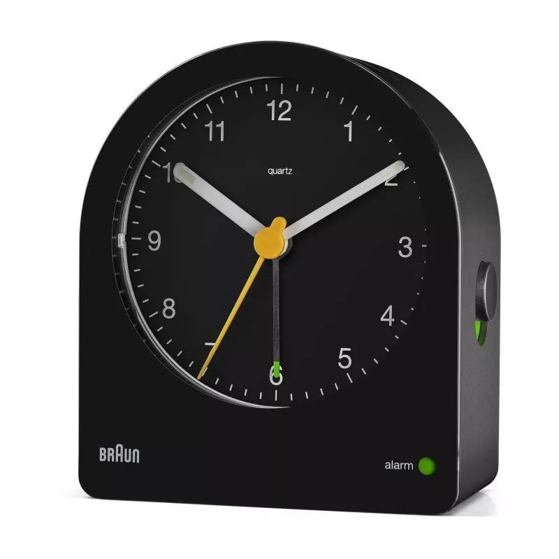 Braun BC22 Quarz-Wecker Schwarz, Gelb
