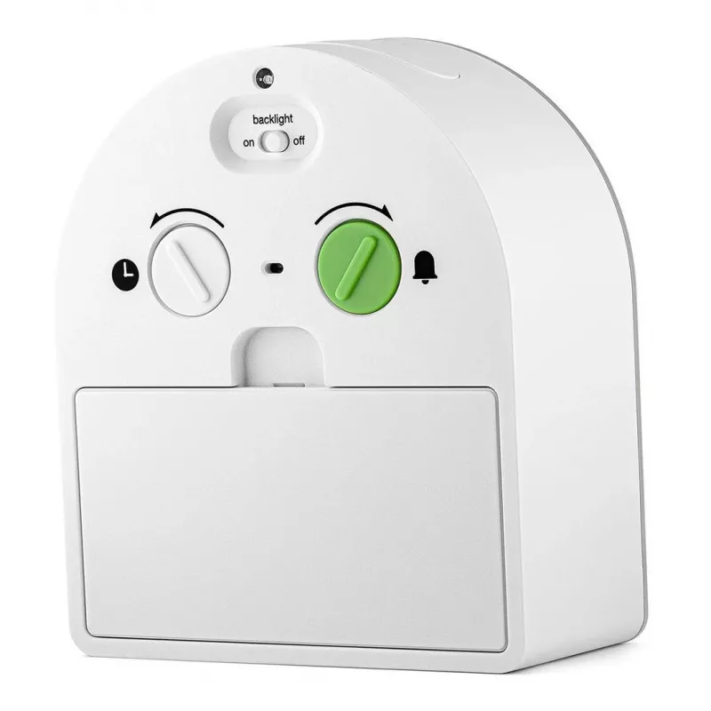 Braun BC22 Quarz-Wecker Weiß, Gelb