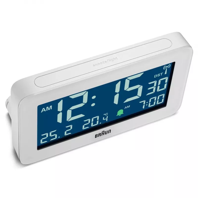 Digitaler Wecker Braun BC10 Weiß LCD Hintergrundbeleuchtung
