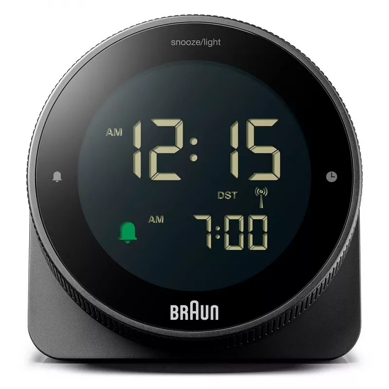 Funkwecker BRAUN BC 24 B DCF schwarz – funkgesteuerter Wecker mit Digitaldisplay