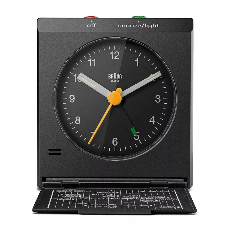 Alarm Clock BRAUN BC 05 B Quartz Foldable Schwarz — kompakter Reise-Wecker