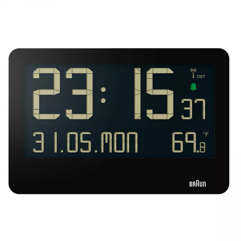 Braun BC14B-DCF Wand-/Tischuhr Funkwecker Rechteckig Schwarz