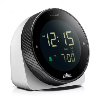 Braun BC24W-DCF Wand-/Tischuhr Funkwecker Rechteck Schwarz, Weiß