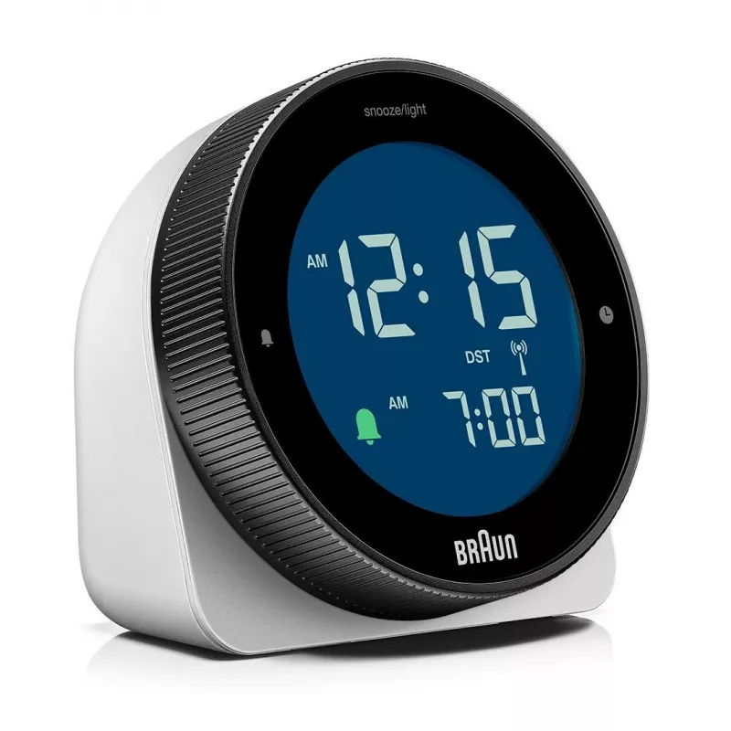 Braun BC24W-DCF Wand-/Tischuhr Funkwecker Rechteck Schwarz, Weiß