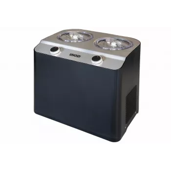 Unold Doppio Kompressor-Eismaschine 2,4 l 250 W Schwarz, Satinstahl