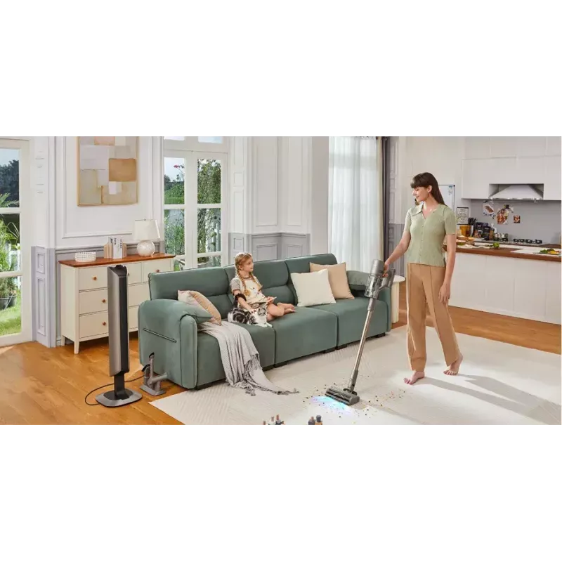 Dreame Z10 Station 2-in-1 Akku-Stielstaubsauger, beutellos, 150 AW, 481 W, 65 Min. Laufzeit, Beige