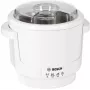 Mixer-Zubehör Bosch MUZ5EB2 — weißes Kunststoffgehäuse, Abmessungen 180×180×180 mm