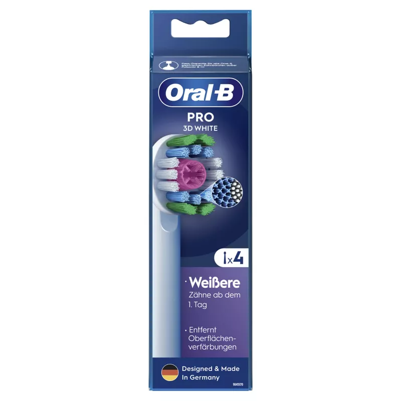 Aufsteckbürsten Oral‑B 860960 4er‑Pack, weiße Ersatzbürsten