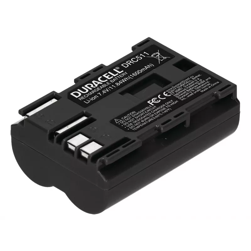 Kamera-Akku Duracell DRC511, ersetzt Canon BP-511/BP-512, 1600 mAh