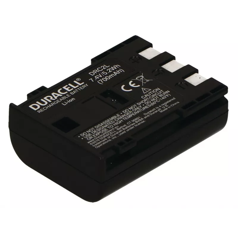 Duracell Kamera-Akku – ersetzt Canon NB-2L Akku, 700 mAh, 7,4 V, Lithium-Ionen (Li-Ion)