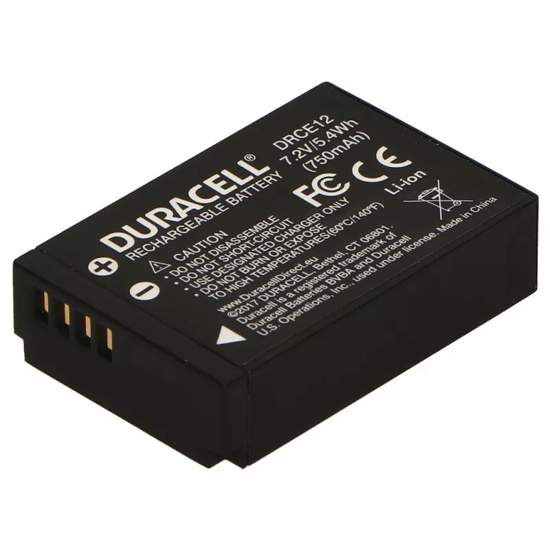 Duracell Kamerabatterie - ersetzt Canon LP-E12 Akku, 750 mAh, 7,2 V, Lithium-Ionen (Li-Ion)