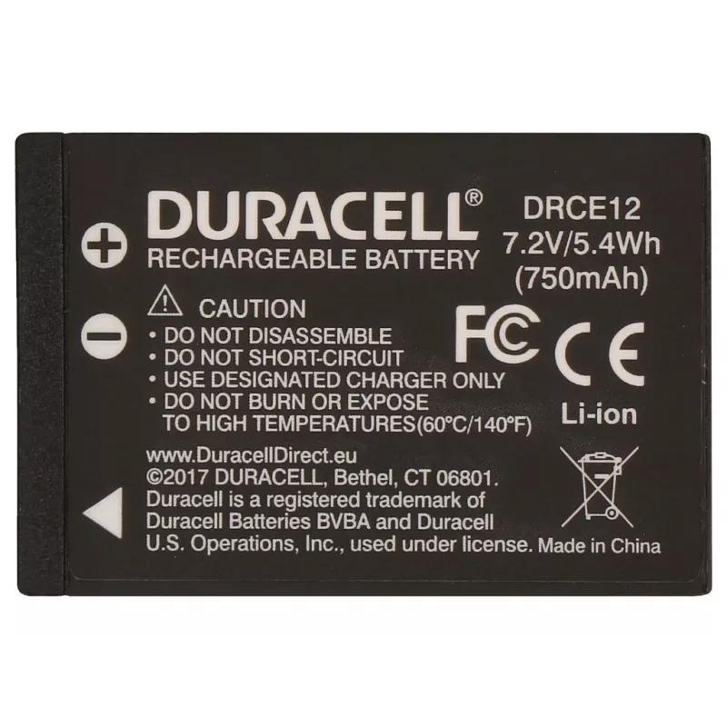 Duracell Kamerabatterie - ersetzt Canon LP-E12 Akku, 750 mAh, 7,2 V, Lithium-Ionen (Li-Ion)