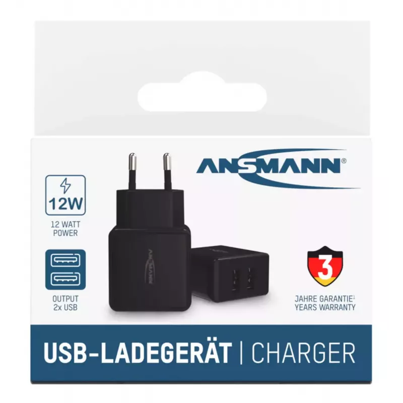 Ladegerät Ansmann HC212 Universal Schwarz AC Innenbereich