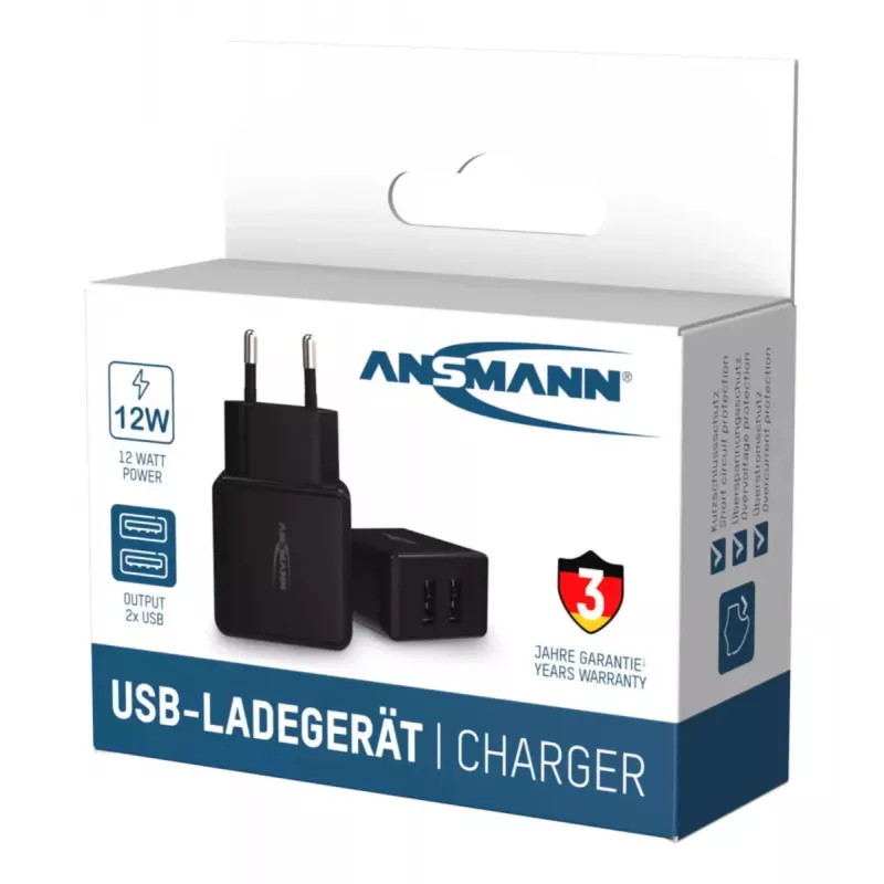 Ladegerät Ansmann HC212 Universal Schwarz AC Innenbereich