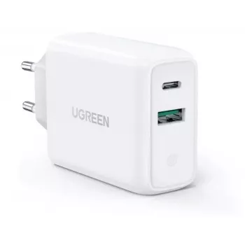 Ugreen 60468 Ladegerät für Mobilgeräte Tablet, Telefon, Universal Weiß AC Schnellladung Innenbereich