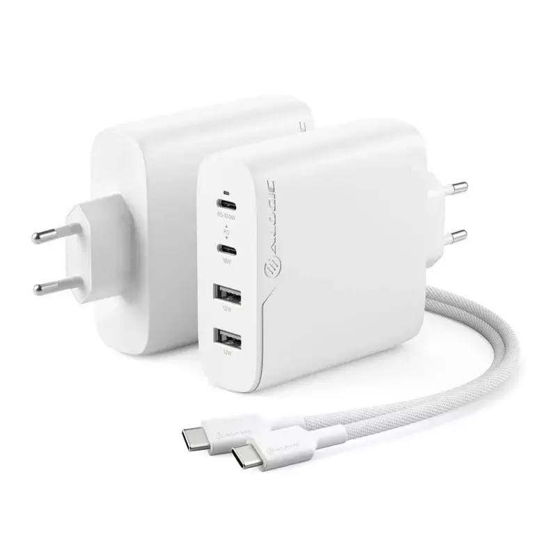 Ladegerät ALOGIC 4X100 Universal Weiß USB Indoor