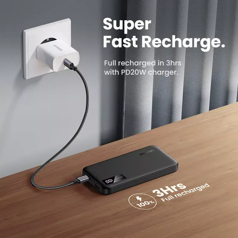 Ugreen 25742 Powerbank Lithium-Ion (Li-Ion) 10000 mAh Schwarz
