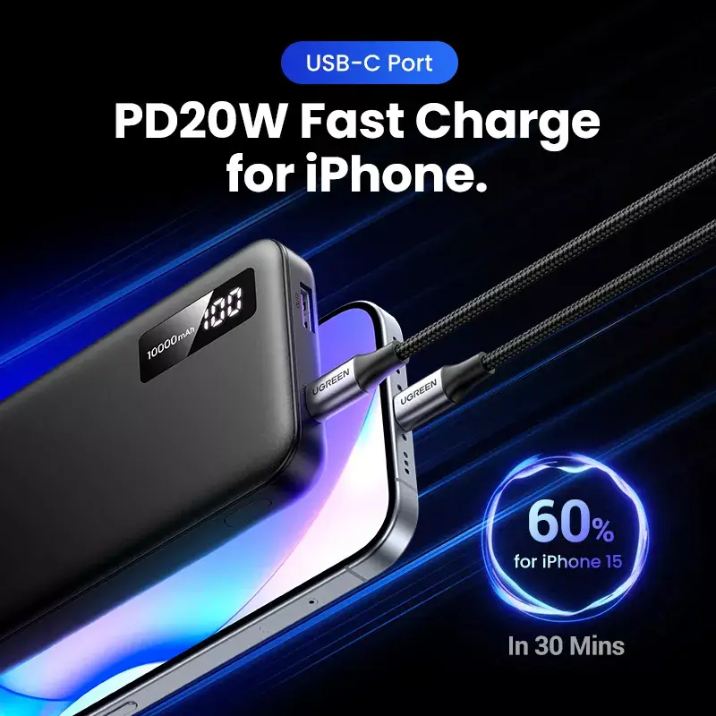 Ugreen 25742 Powerbank Lithium-Ion (Li-Ion) 10000 mAh Schwarz