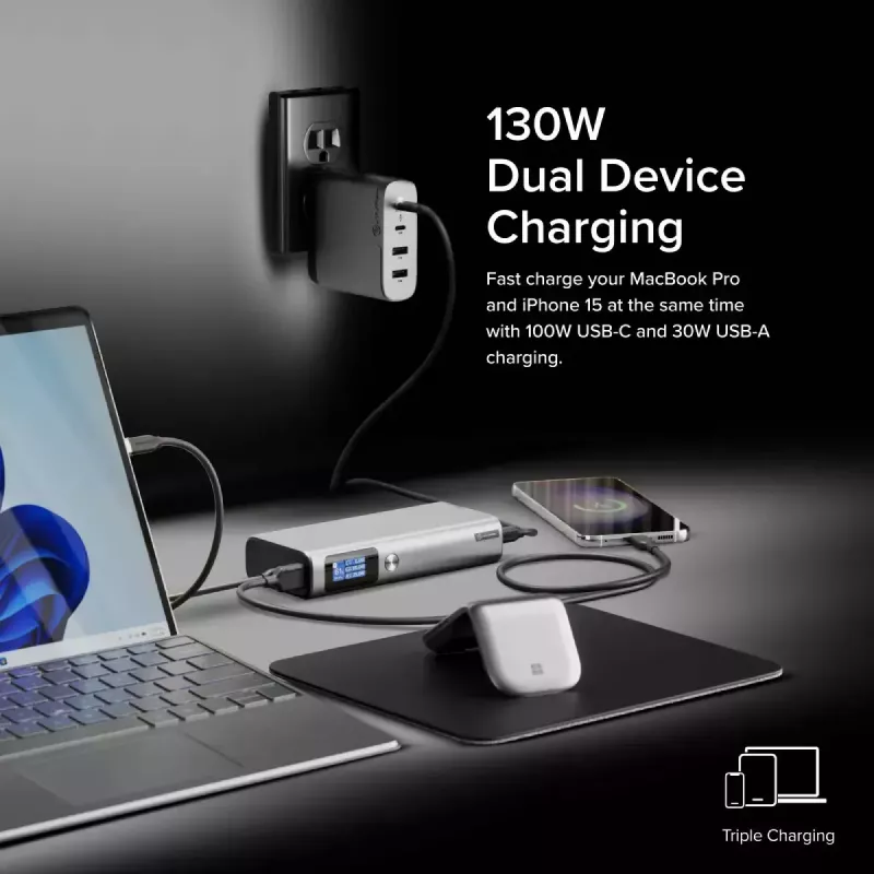 Powerbank ALOGIC Ruck 20000mAh, 130W USB-Ladegerät