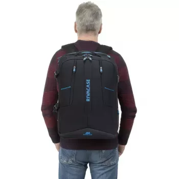 Rivacase 7860 Rucksacktasche für Laptops bis 43,9 cm (17,3 Zoll), Polyester, Schwarz/Blau