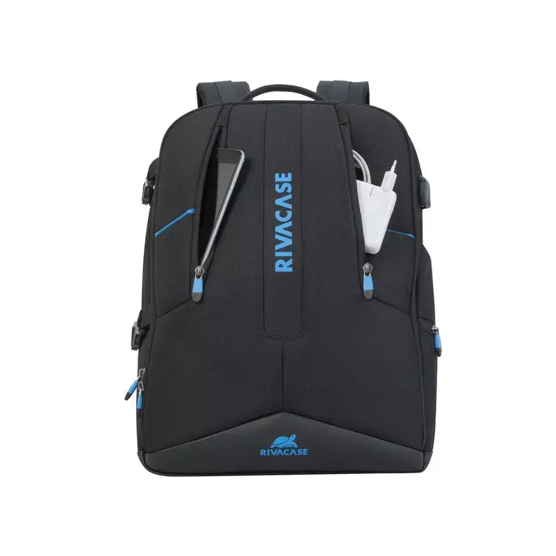 Rivacase 7860 Rucksacktasche für Laptops bis 43,9 cm (17,3 Zoll), Polyester, Schwarz/Blau