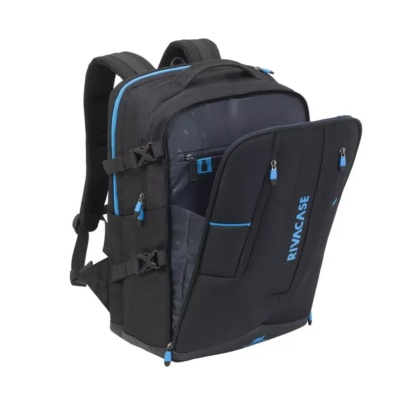 Rivacase 7860 Rucksacktasche für Laptops bis 43,9 cm (17,3 Zoll), Polyester, Schwarz/Blau