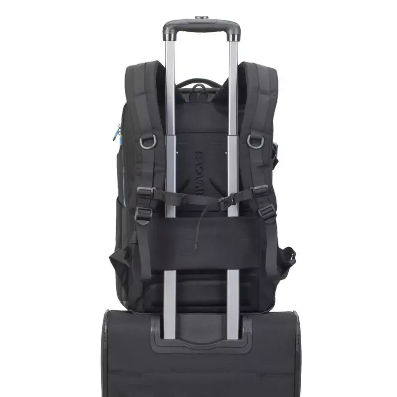 Rivacase 7860 Rucksacktasche für Laptops bis 43,9 cm (17,3 Zoll), Polyester, Schwarz/Blau