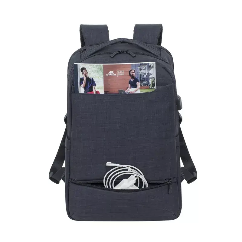 Backpack Rivacase 8365 für 17,3 Zoll Laptops, Polyester, schwarz, 850 g