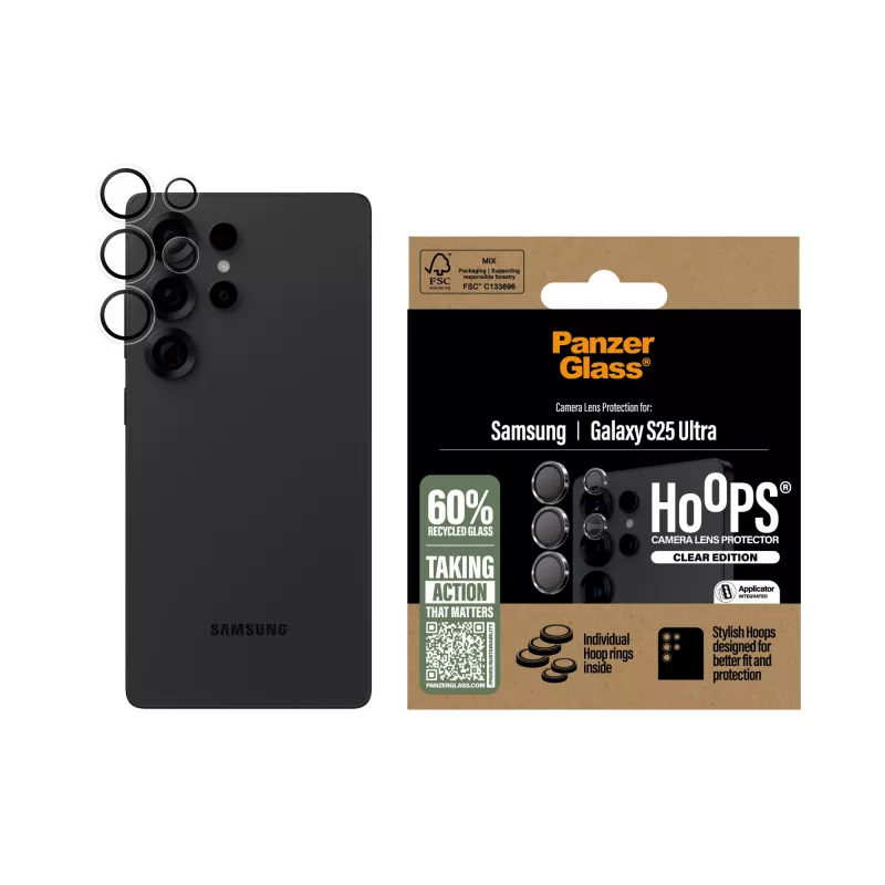 PanzerGlass ® Hoops® Kamera-Linsenschutz Transparent Samsung Galaxy S25 Ultra