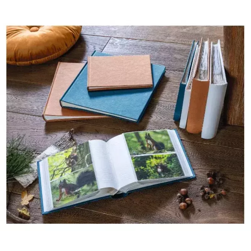 Hama Wrinkled Fotoalbum Braun 36 Blätter 10 x 15 Buchbindung