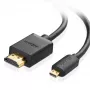 Ugreen 30104 HDMI-Kabel 3 m HDMI Typ D (Micro) HDMI Typ A (Standard) Schwarz