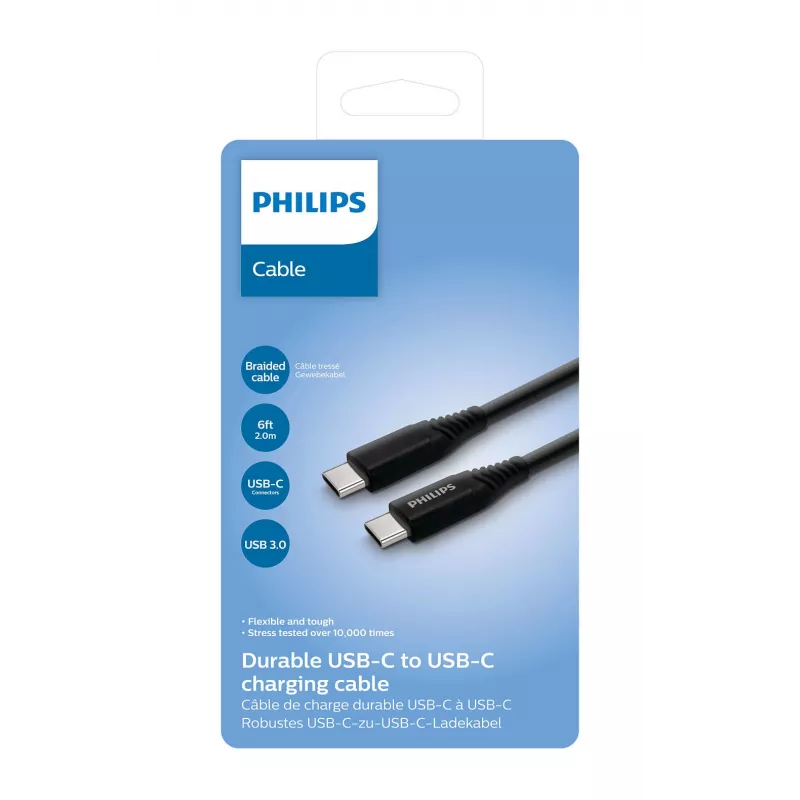 Philips PHIL-DLC5206C/00 USB-Kabel 2 m USB C Schwarz