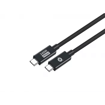 Conceptronic ETTA04B12 USB 4.0 Gen 3 C-C PD 3.1 240W Kabel 1,2 m, 48 V 5 A, 40 Gbit/s, E-Mark