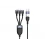 Conceptronic ETTA06B15 USB 3-in-1 PD 3.0 100W Schnellladekabel 1,5 m, 20V 5A, 480 Mbit/s, E-Mark