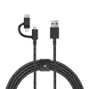 USB-Kabel Native Union BELT-ULC-CS-BLK-NP 2m USB-A auf USB-C/Micro-USB-A/Lightning Schwarz