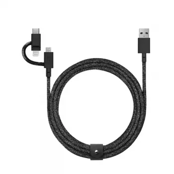 USB-Kabel Native Union BELT-ULC-CS-BLK-NP 2m USB-A auf USB-C/Micro-USB-A/Lightning Schwarz